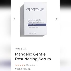 Glytone Mandelic Gentle Resurfacing Serum - Micro Peel & Mild Cream Cleanser